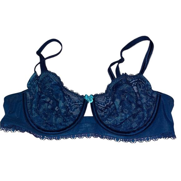 Victoria’s Secret Elegant Blue Lace Bra Size 34C - Picture 1 of 4